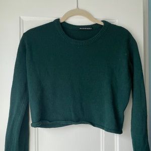 Brandy Melville Cropped Green Sweater